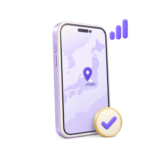 Illustration of a phone connecting with an eSIM