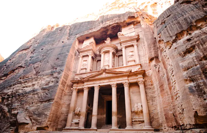 The sandstone Treasury at Petra in Jordan